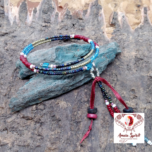 Bracelet femme amérindien "alyana" rocaille de verre bracelet ethnique