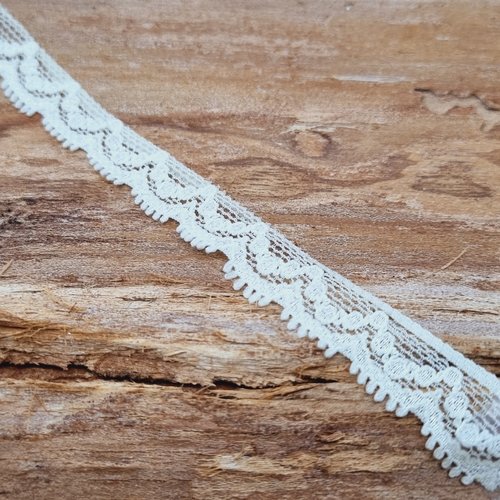 Ruban en dentelle beige - 1 métres
