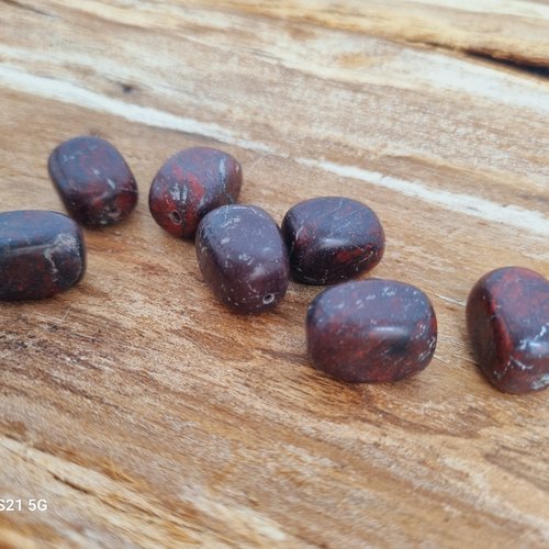 Lot de 7 perles pierre 18mm