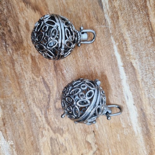 Lot de 2 cages pour bola  argentée black
