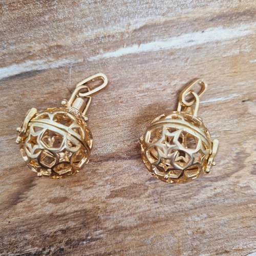 Lot de 2 cages pour bola  argentée black