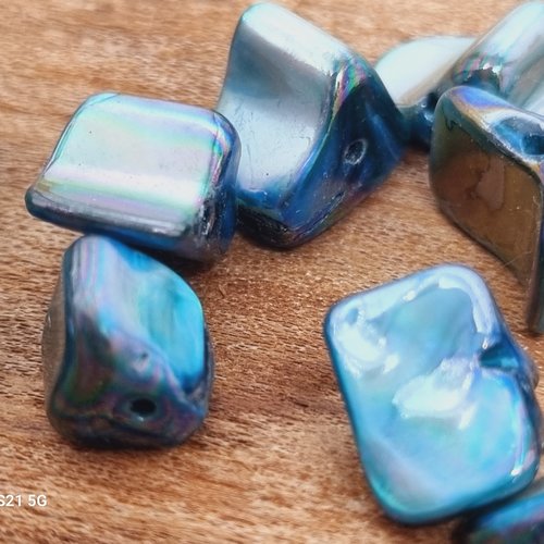Lot de perles ships naturelles bleu 13gr
