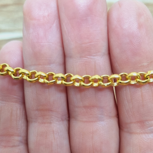 Chaine métal dorée diam 3 mm - longueur 1 mètre