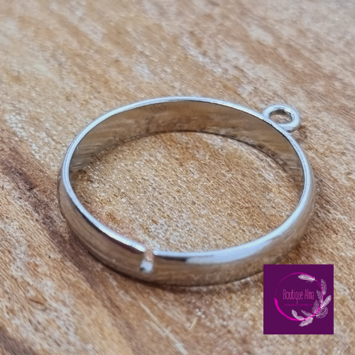 Sopport à bague réglable en métal argenté