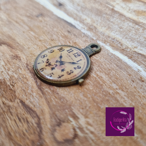 Breloque montre métal bronze 30mm