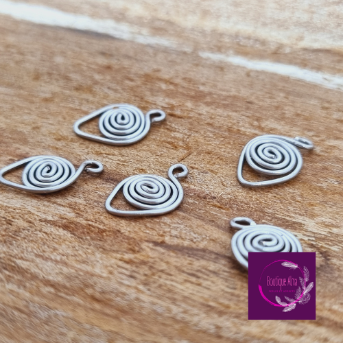Lot de 6 connecteurs argent 925 x 5