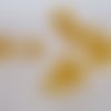 Perle de verre ronde craquelée jaune 8 mm x 6