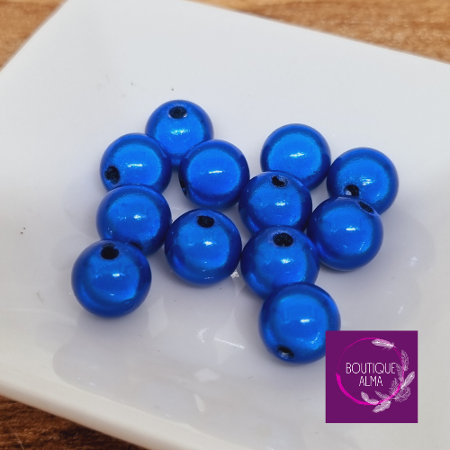 Perle magique ronde bleu diam 10mm x 12