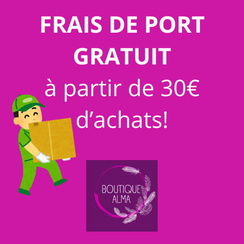 Frais de port gratuit à partir de 30€ d'achat!