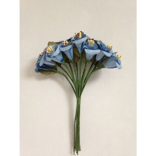 Fleurs en papier - bouquet fleurs bleues - marianne design