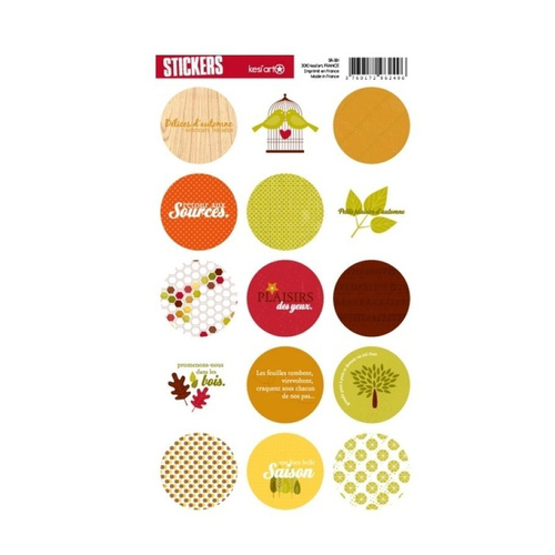 Stickers ronds - senteurs boisées - kesi'art