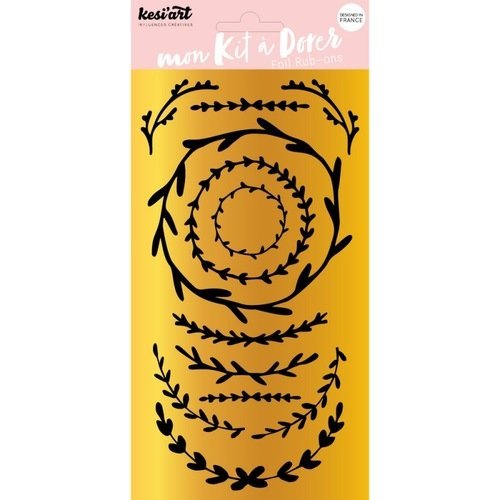 Kit à dorer - motifs couronnes végétales - kesi'art