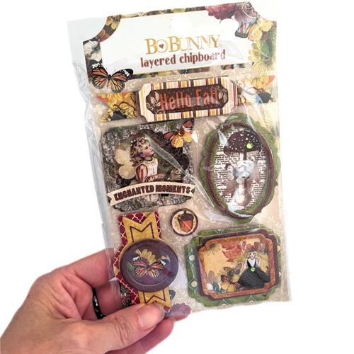 Chipboards / embellissements carton 3d - automne, fée - enchanted harvest - bo bunny