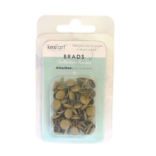 Attaches parisiennes - kaki - 8 mm - kesi'art