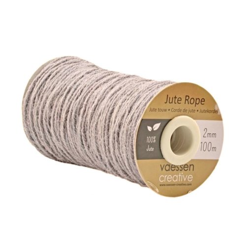 Bobine ficelle jute - gris - 2mm x 100 m