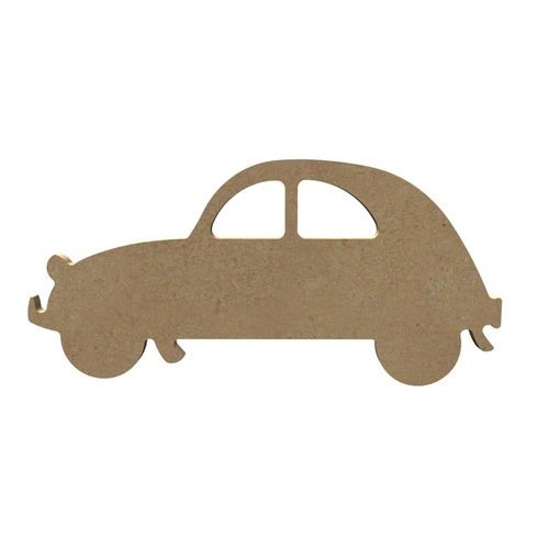Support mdf bois brut à décorer - voiture 2cv - 18,5 x 8,5 x 0,5 cm - gomille