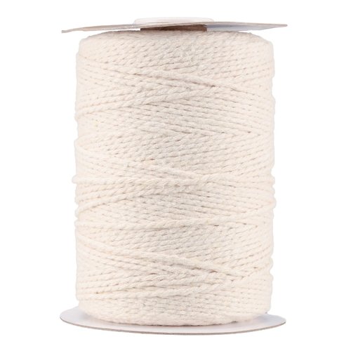 Ficelle coton - blanc / écru - 2 mm x 200 m