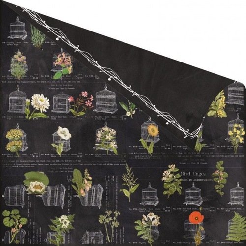 5 papiers doubles 30 x 30 cm botanique - botanical garden - forever green - prima marketing