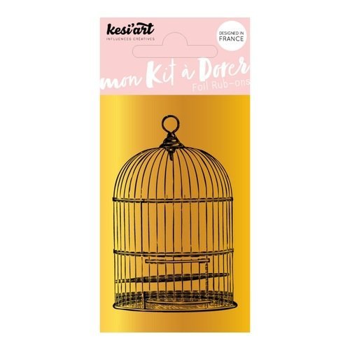 Kit à dorer - motif cage à oiseaux - kesi'art