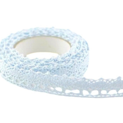 Dentelle au crochet adhésive - bleu ciel - rico design