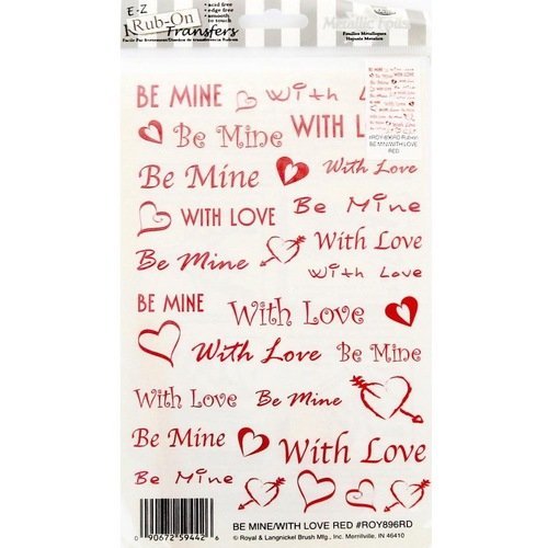 Rub-on st valentin - be mine / with love - royal & langnickel