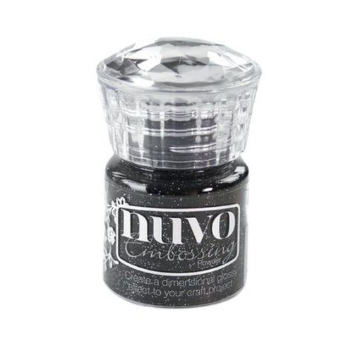 Poudre à embosser noir pailleté - nuvo - 22 ml