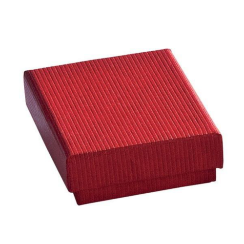 1 boite cadeau bijou en carton - rouge - 6 x 4,5 x 2,8 cm