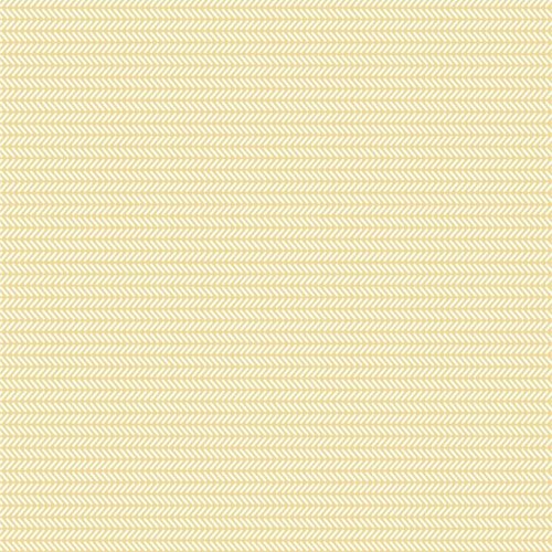 Coupon de tissu coton jaune et blanc avec chevrons - 50 x 70 cm