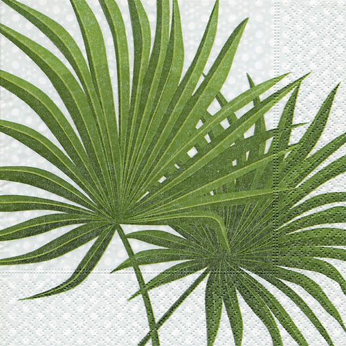 1 serviette en papier - feuilles de palmier - 33 x 33 cm