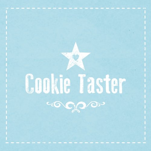 1 serviette en papier - cookie taster - bleu -  33 x 33 cm
