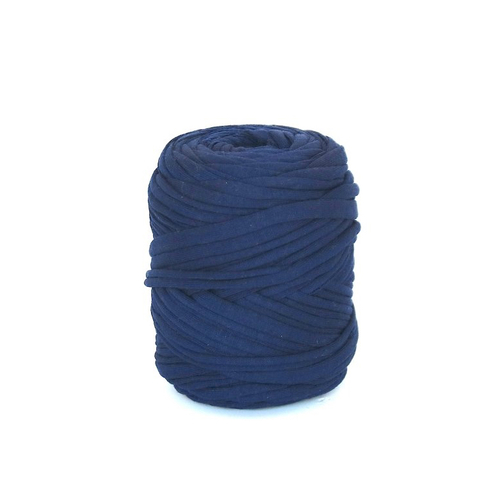 Bobine de fil recyclé trapilho - bleu marine - 20 mètres - welcome yarn