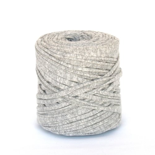 Bobine de fil recyclé trapilho - gris chiné - 20 mètres - welcome yarn