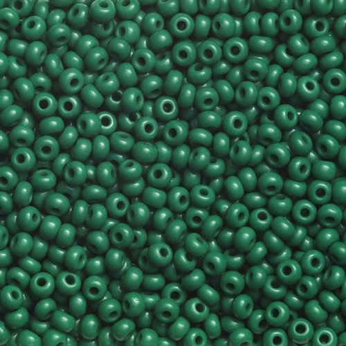 Perles de rocaille - vert foncé - +/- 2 mm - 30g