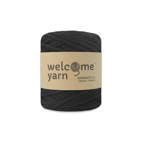 Fil coton macramé - noir - 3 mm - welcome yarn - 55 m
