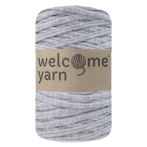 Bobine fil recyclé trapilho - gris clair chiné - 300g - 45 m - welcome yarn