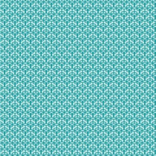 Coupon tissu coton - polygone turquoise - 45 x 50 cm