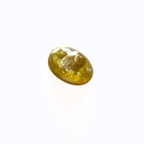 Cabochon - effet craquelé - jaune - 18 x 25 mm