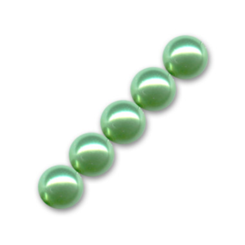 Lot 10 perles en verre - vert - 8 mm