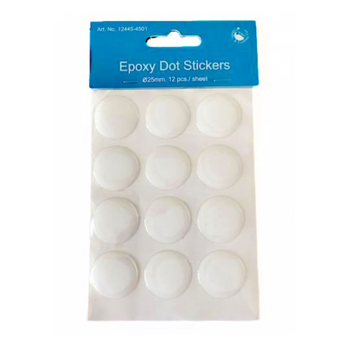 Lot 12 cabochons en résine - 25 mm