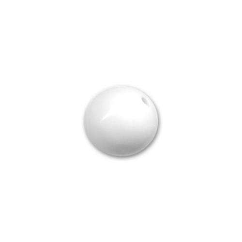 Lot 12 perles résine opaque - blanc - 8 mm