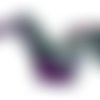 Ruban taffetas irisé - vert violet - largeur 38 mm