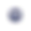 1 perle howlite bleue - symbole peace and love - 25 mm