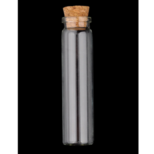 1 grande fiole ou bouteille en verre avec bouchon liège - 8 cm