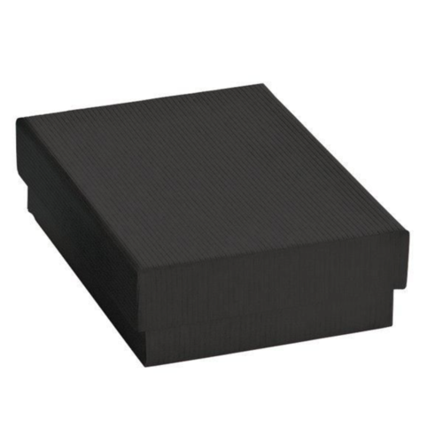 1 boite cadeau bijou en carton - noir - 9,2 x 6,9 x 4 cm