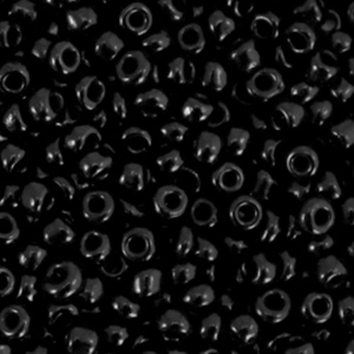 Perles de rocaille - noir - 3 mm - 30g