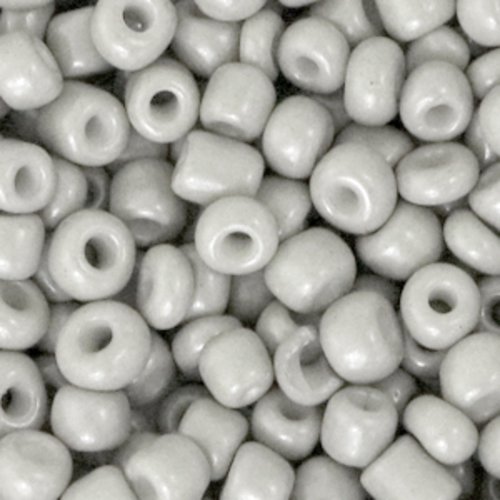 Perles de rocaille - gris perle - 4 mm - 30g