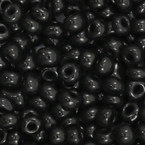 Perles de rocaille - noir - 4 mm - 30g