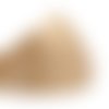 Lacet ou ruban cuir plat - beige doré - 10 mm x 30 cm