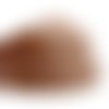 Lacet ou ruban cuir plat - marron clair - 5 mm x 30 cm