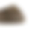 Lacet ou ruban cuir plat - taupe - 5 mm x 30 cm